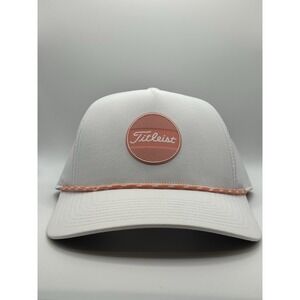 Titleist - Women's Boardwalk Rope Hat White Pink Snapback Performance 50+ UPF